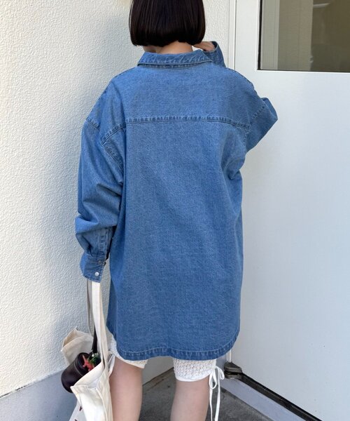 WILLOW(ウィロー)の「【willow】デニムオーバーアノラック(デニムジャケット・レディース・ブルー・ONE SIZE)」の19枚目の写真