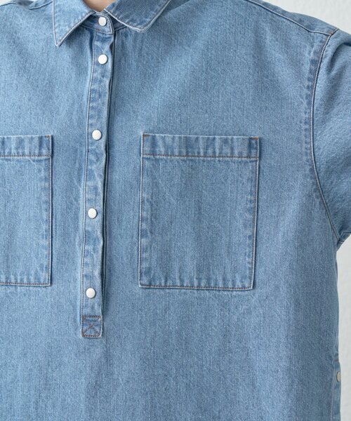 WILLOW(ウィロー)の「【willow】デニムオーバーアノラック(デニムジャケット・レディース・ブルー・ONE SIZE)」の6枚目の写真