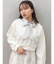 dazzlin（ダズリン）の「ボウタイシャツレイヤードスウェット（スウェット）」