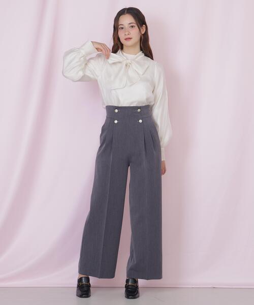JILL by JILL STUART（ジルバイジルスチュアート）の「メタル釦ストレートイージーパンツ（その他パンツ・レディース・ピンク/グレー/ネイビー・MEDIUM/SMALL）」の15枚目の写真