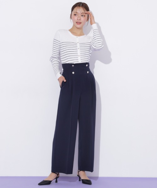 JILL by JILL STUART(ジルバイジルスチュアート)の「メタル釦ストレートイージーパンツ(その他パンツ・レディース・ピンク/グレー/ネイビー・MEDIUM/SMALL)」の2枚目の写真