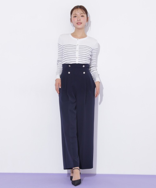 JILL by JILL STUART(ジルバイジルスチュアート)の「メタル釦ストレートイージーパンツ(その他パンツ・レディース・ピンク/グレー/ネイビー・MEDIUM/SMALL)」の4枚目の写真