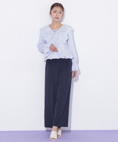 JILL by JILL STUART(ジルバイジルスチュアート)の「メタル釦ストレートイージーパンツ(その他パンツ・レディース・ピンク/グレー/ネイビー・MEDIUM/SMALL)」の10枚目の写真