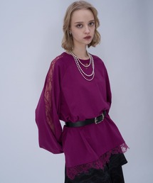 HARE | レースキリカエロングTシャツ(HARE)(Tシャツ/カットソー)