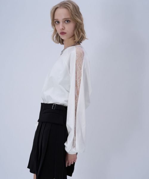 HARE（ハレ）の「レースキリカエロングTシャツ(HARE)（Tシャツ/カットソー・レディース・ピンク/ホワイト/ブラック・FREE）」の20枚目の写真