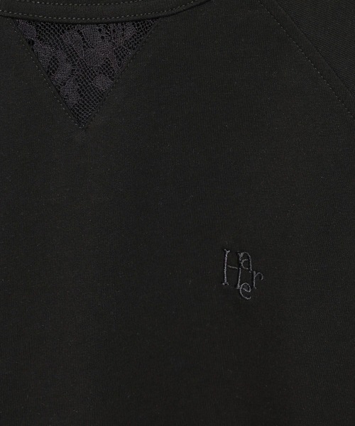 HARE（ハレ）の「レースキリカエロングTシャツ(HARE)（Tシャツ/カットソー・レディース・ピンク/ホワイト/ブラック・FREE）」の7枚目の写真