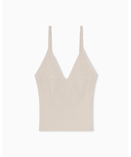 ARMANI EXCHANGE（アルマーニエクスチェンジ）の「【A|X アルマーニ エクスチェンジ】Vネックニットキャミソールトップ（ニット/セーター・レディース・サンドベージュ・X-SMALL/SMALL/MEDIUM/LARGE）」の6枚目の写真
