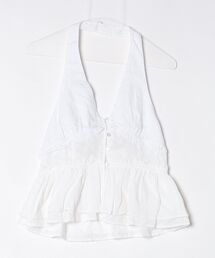 Ray BEAMS | ◎レースホルターN BL(シャツ/ブラウス)