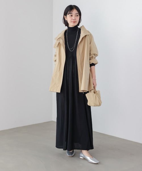 Bou Jeloud（ブージュルード）の「ギャザーニットワンピース（ワンピース・レディース・オレンジ/ブラック/ベージュ・FREE）」の5枚目の写真