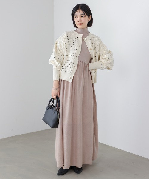 Bou Jeloud（ブージュルード）の「ギャザーニットワンピース（ワンピース・レディース・オレンジ/ブラック/ベージュ・FREE）」の17枚目の写真