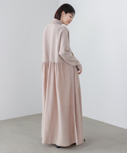 Bou Jeloud（ブージュルード）の「ギャザーニットワンピース（ワンピース・レディース・オレンジ/ブラック/ベージュ・FREE）」の13枚目の写真