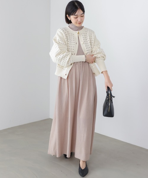 Bou Jeloud（ブージュルード）の「ギャザーニットワンピース（ワンピース・レディース・オレンジ/ブラック/ベージュ・FREE）」の16枚目の写真