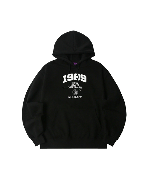 NUHABIT(ニューハビット)の「N/H NHH LOGO オーバーサイズ 起毛 フードパーカー (SOH4-2NH1130)(パーカー・メンズ・ライトグレー/ブラック/ネイビー/グレー・MEDIUM/LARGE/X-LARGE)」の2枚目の写真