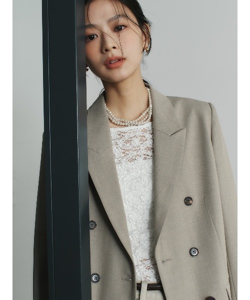 シュリンクレースボートネックプルオーバー