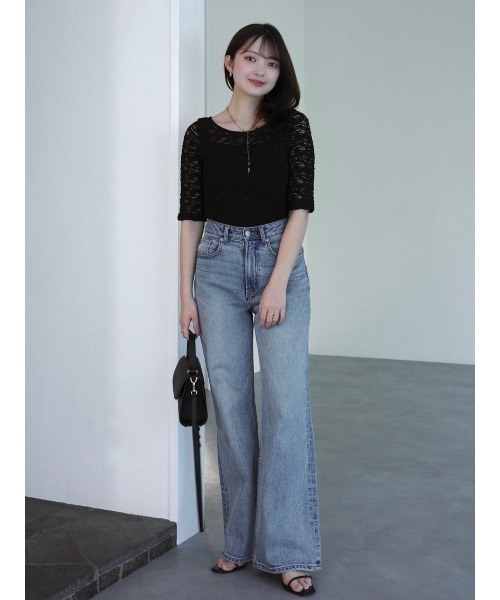 シュリンクレースボートネックプルオーバー