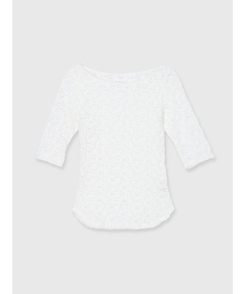 シュリンクレースボートネックプルオーバー