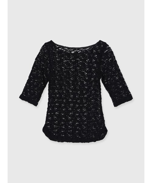 シュリンクレースボートネックプルオーバー