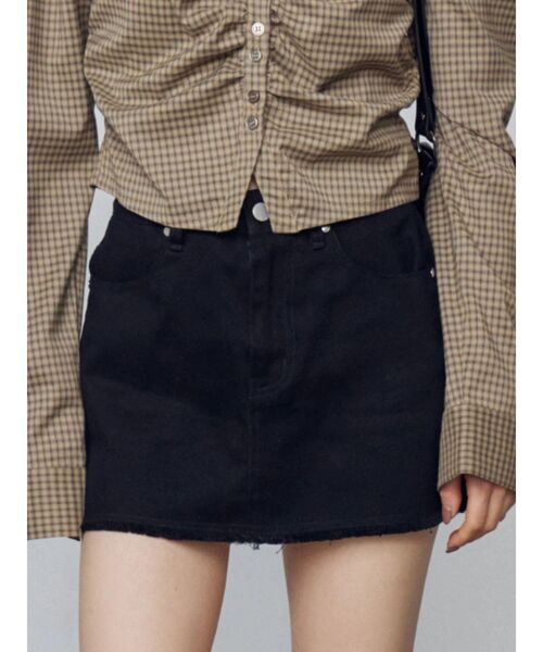 EMODA（エモダ）の「ボックスミニスカート（スカート・レディース・アイボリー/ブラック/ブラウン・SMALL/MEDIUM）」の13枚目の写真