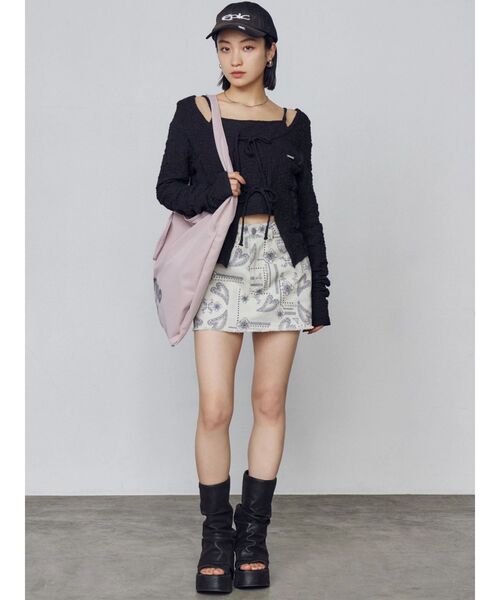 EMODA（エモダ）の「ボックスミニスカート（スカート・レディース・アイボリー/ブラック/ブラウン・SMALL/MEDIUM）」の20枚目の写真