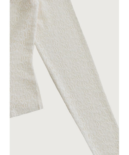 kiehtova（キエトヴァ）の「【kiehtova】LACE TEXTURE TOPS/レーステクスチャートップス（Tシャツ/カットソー・レディース・ホワイト/ブラック・FREE）」の12枚目の写真