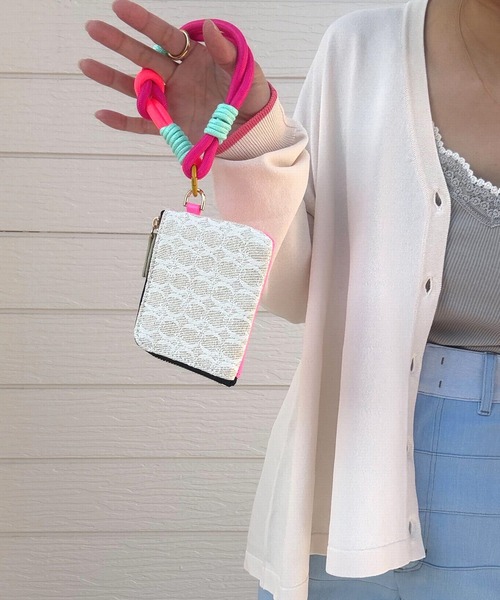 Q（キュー）の「モノグラムカードケース（カードケース・レディース・レモンイエロー/ピンク・MEDIUM）」の16枚目の写真