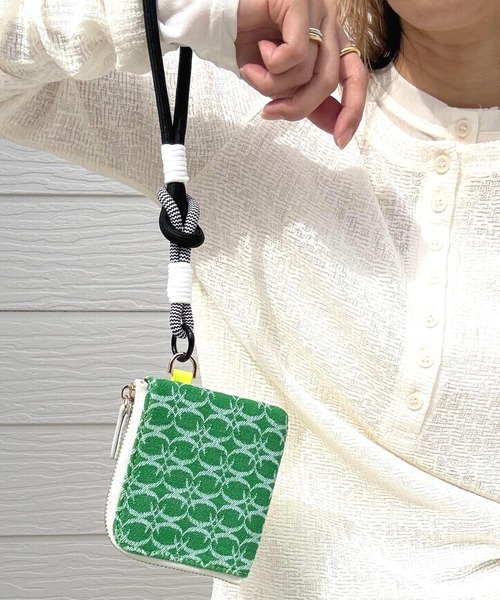 Q（キュー）の「モノグラムカードケース（カードケース・レディース・レモンイエロー/ピンク・MEDIUM）」の15枚目の写真