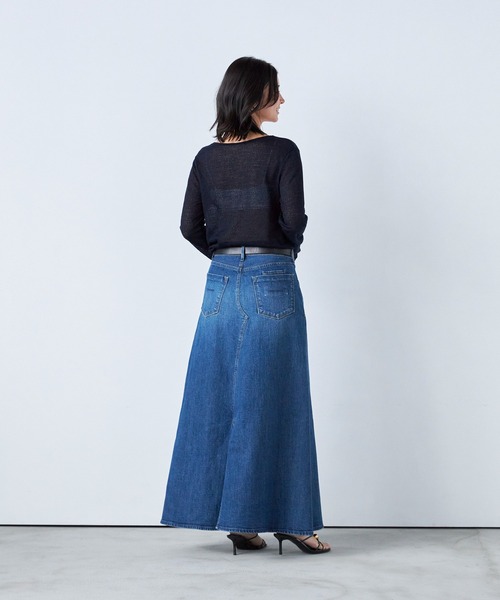 YANUK（ヤヌーク）の「フレアロングスカート（デニムスカート・レディース・ブルー・L/M/S）」の4枚目の写真