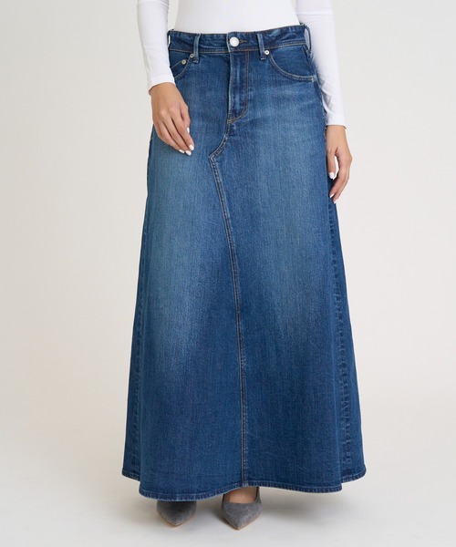 YANUK（ヤヌーク）の「フレアロングスカート（デニムスカート・レディース・ブルー・L/M/S）」の5枚目の写真