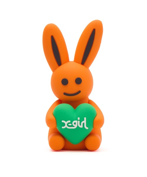 X-girl(エックスガール)の「MILLS LOGO HEART HOLDING BUNNY FIGURE(フィギュア・レディース・ピンク/ホワイト/ブルー/オレンジ・ONE SIZE)」の4枚目の写真