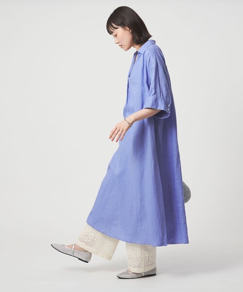 size SHORTあり］リネン シャツ ワンピース（シャツワンピース