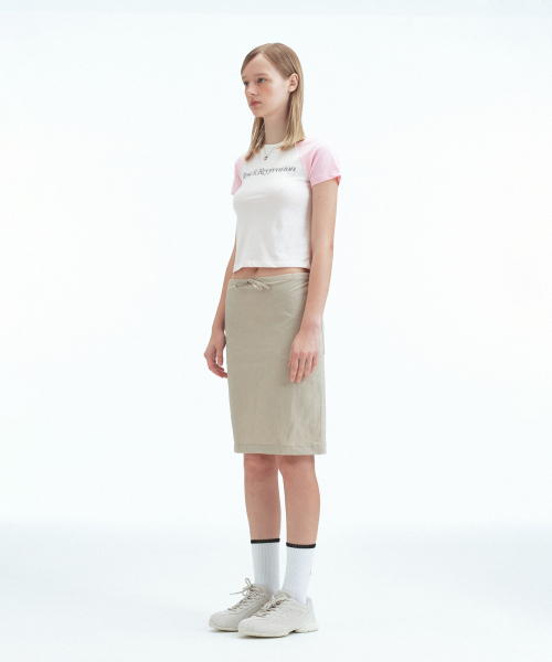 Rest&Recreation（レストアンドレクリエーション）の「COTTON NYLON MIDI SKIRT - BEIGE（スカート・レディース・その他・SMALL/MEDIUM）」の4枚目の写真