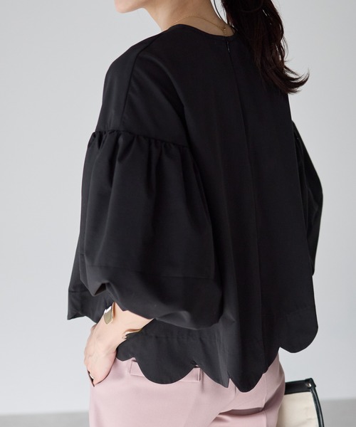 Neige(ネージュ)の「バルーンスリーブスカラップブラウス(シャツ/ブラウス・レディース・ホワイト/ブラック/ブルー・ONE SIZE)」の22枚目の写真