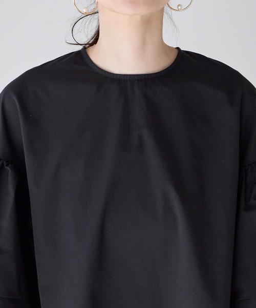 Neige(ネージュ)の「バルーンスリーブスカラップブラウス(シャツ/ブラウス・レディース・ホワイト/ブラック/ブルー・ONE SIZE)」の20枚目の写真