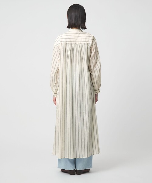 green label relaxing（グリーンレーベルリラクシング）の「ギャザー シャツワンピース（シャツワンピース・レディース・ライトブルー/オフホワイト・FREE）」の13枚目の写真