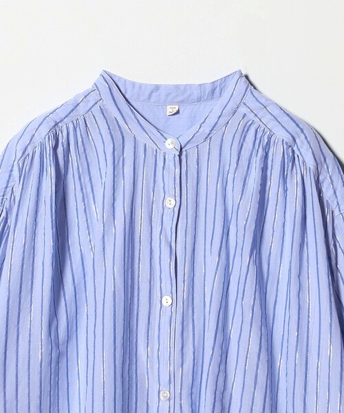 green label relaxing（グリーンレーベルリラクシング）の「ギャザー シャツワンピース（シャツワンピース・レディース・ライトブルー/オフホワイト・FREE）」の16枚目の写真