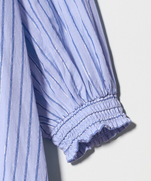 green label relaxing（グリーンレーベルリラクシング）の「ギャザー シャツワンピース（シャツワンピース・レディース・ライトブルー/オフホワイト・FREE）」の17枚目の写真