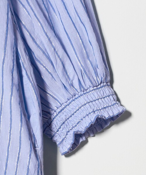 green label relaxing（グリーンレーベルリラクシング）の「ギャザー シャツワンピース（シャツワンピース・レディース・ライトブルー/オフホワイト・FREE）」の18枚目の写真