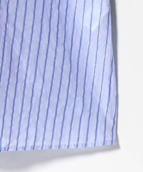 green label relaxing（グリーンレーベルリラクシング）の「ギャザー シャツワンピース（シャツワンピース・レディース・ライトブルー/オフホワイト・FREE）」の19枚目の写真