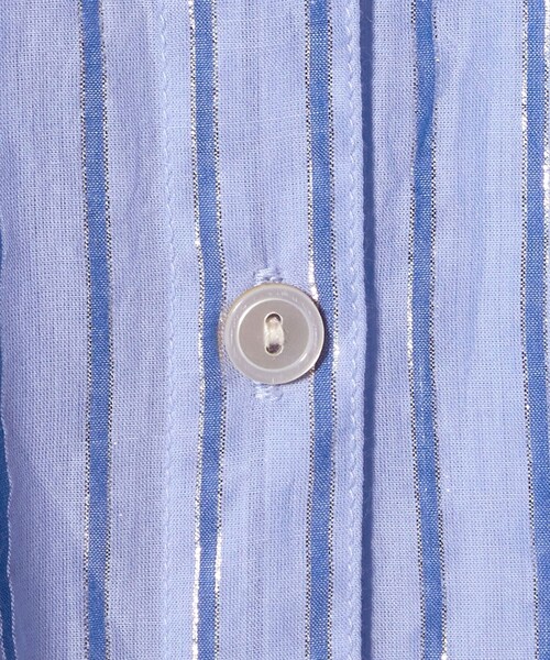 green label relaxing（グリーンレーベルリラクシング）の「ギャザー シャツワンピース（シャツワンピース・レディース・ライトブルー/オフホワイト・FREE）」の20枚目の写真