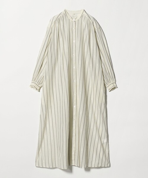 green label relaxing（グリーンレーベルリラクシング）の「ギャザー シャツワンピース（シャツワンピース・レディース・ライトブルー/オフホワイト・FREE）」の22枚目の写真