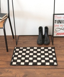 BAYFLOW（ベイフロー）の「[滑り止め付き]BFチェッカーフラッグマット40×60（ラグ/マット）」