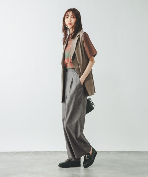 GLOBAL WORK（グローバルワーク）の「イージーケアリネンストレートパンツ/600994（その他パンツ・レディース・ブルー/グレー/グレー系その他/スミクロ/ブラウン/ホワイト系その他・X-LARGE/LARGE/MEDIUM/SMALL）」の16枚目の写真