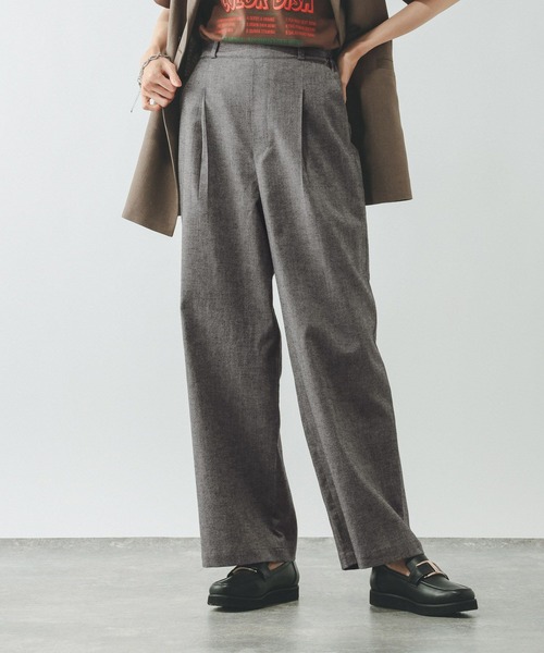 GLOBAL WORK（グローバルワーク）の「イージーケアリネンストレートパンツ/600994（その他パンツ・レディース・ブルー/グレー/グレー系その他/スミクロ/ブラウン/ホワイト系その他・X-LARGE/LARGE/MEDIUM/SMALL）」の17枚目の写真