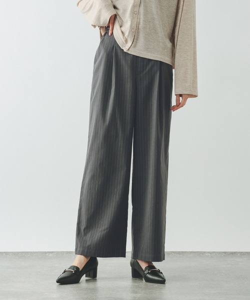 GLOBAL WORK（グローバルワーク）の「イージーケアリネンストレートパンツ/600994（その他パンツ・レディース・ブルー/グレー/グレー系その他/スミクロ/ブラウン/ホワイト系その他・X-LARGE/LARGE/MEDIUM/SMALL）」の21枚目の写真