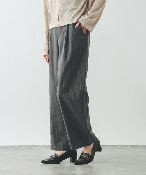 GLOBAL WORK（グローバルワーク）の「イージーケアリネンストレートパンツ/600994（その他パンツ・レディース・ブルー/グレー/グレー系その他/スミクロ/ブラウン/ホワイト系その他・X-LARGE/LARGE/MEDIUM/SMALL）」の22枚目の写真