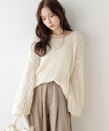 AMELY（エミリー）の「バックオープン ニットプルオーバー（ニット/セーター）」