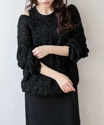 AMELY | バックオープン ニットプルオーバー(ニット/セーター)
