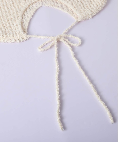 AMELY（エミリー）の「バックオープン ニットプルオーバー（ニット/セーター・レディース・その他/ブラック/クリーム/ブルー/ピンク・フリー）」の7枚目の写真