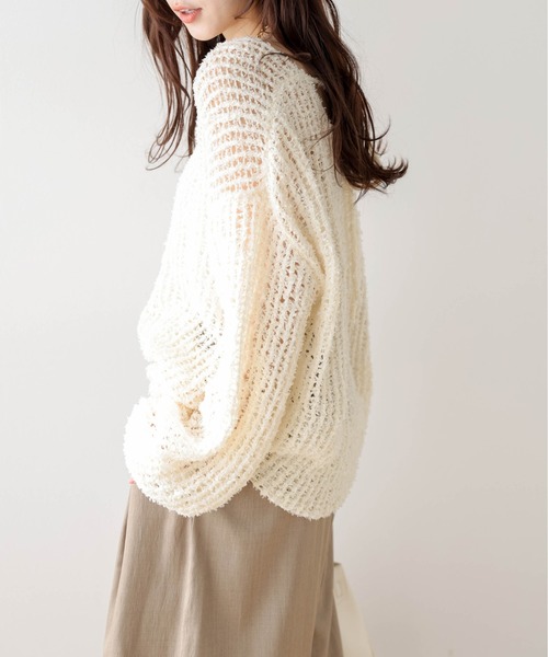 AMELY（エミリー）の「バックオープン ニットプルオーバー（ニット/セーター・レディース・その他/ブラック/クリーム/ブルー/ピンク・フリー）」の20枚目の写真