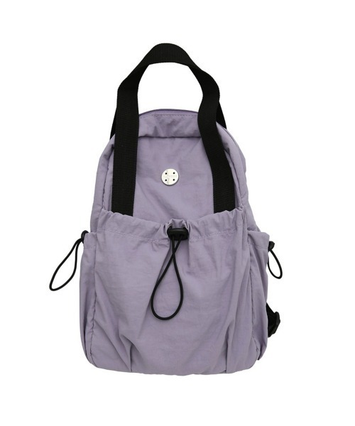 Miniministore(ミニミニストア)の「ミニリュック2wayナイロンバッグ小さめ(バックパック/リュック・レディース・ブラック/アイボリー/カーキ/ラベンダー/イエロー/キャメル・FREE)」の4枚目の写真